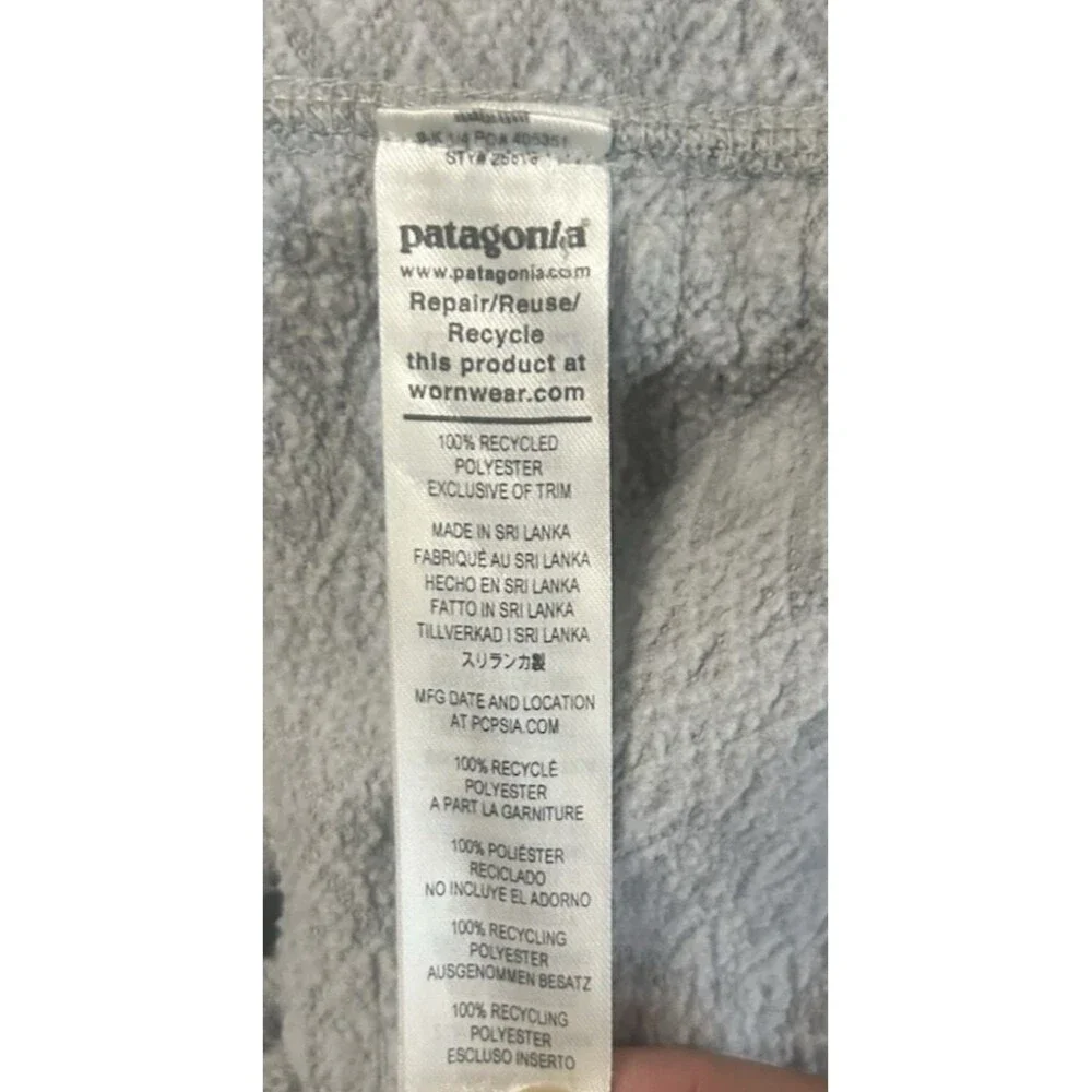 Patagonia Better Sweater Women's S Full Zip Diamond  Frozen Jacquard Salt Gray